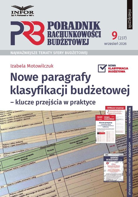 e-prasa: Poradnik Rachunkowości Budżetowej – e-wydanie – 9/2026