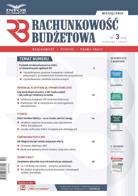e-prasa: Rachunkowość Budżetowa – e-wydanie – 3/2026