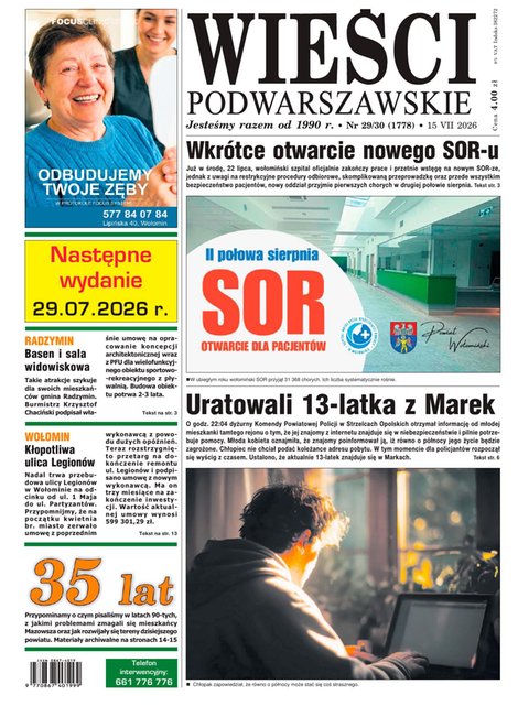 e-prasa: Wieści Podwarszawskie – e-wydanie – 29/2026