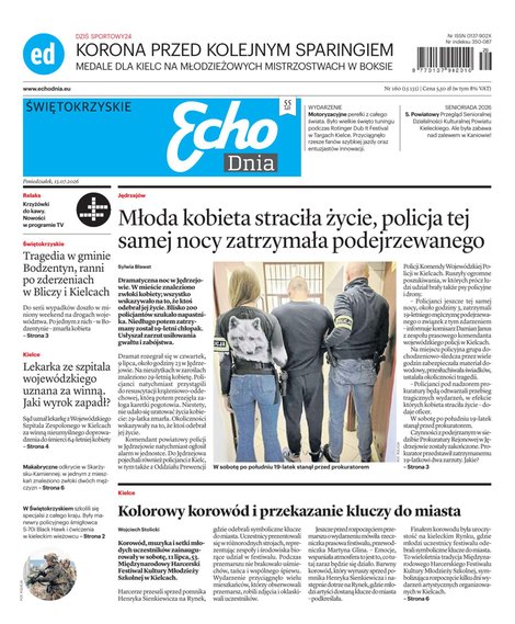 e-prasa: Echo Dnia - Świetokrzyskie – e-wydanie – 160/2026