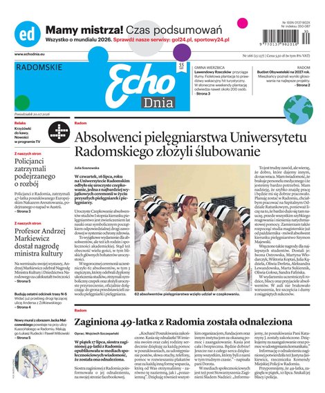 e-prasa: Echo Dnia - Radomskie – e-wydanie – 166/2026