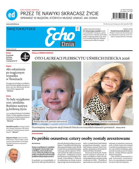 e-prasa: Echo Dnia - Świetokrzyskie – e-wydanie – 180/2026