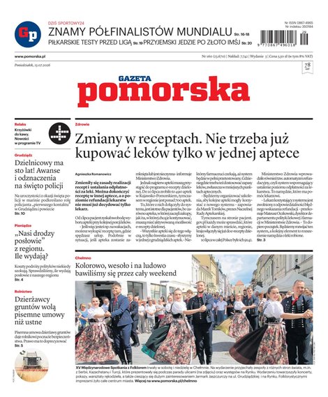 e-prasa: Gazeta Pomorska - Toruń – e-wydanie – 160/2026