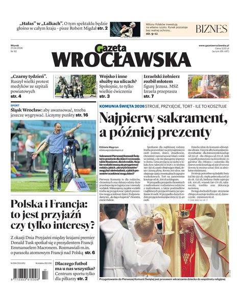 e-prasa: Gazeta Wrocławska – e-wydanie – 92/2026