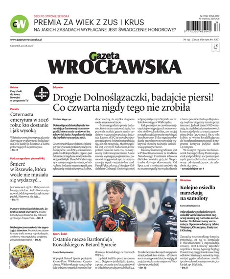 e-prasa: Gazeta Wrocławska – e-wydanie – 192/2026