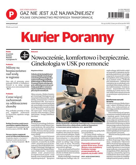 e-prasa: Kurier Poranny – e-wydanie – 134/2026