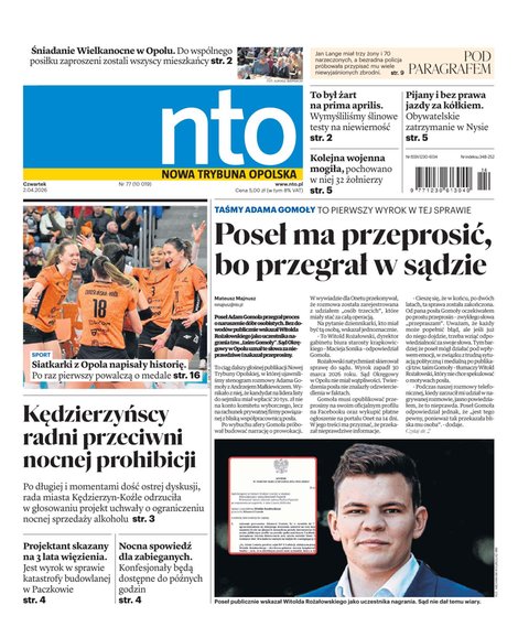 e-prasa: Nowa Trybuna Opolska – e-wydanie – 77/2026