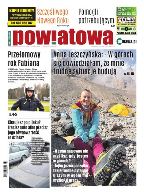 e-prasa: Gazeta Powiatowa - Wiadomości Oławskie – e-wydania – 1/2026
