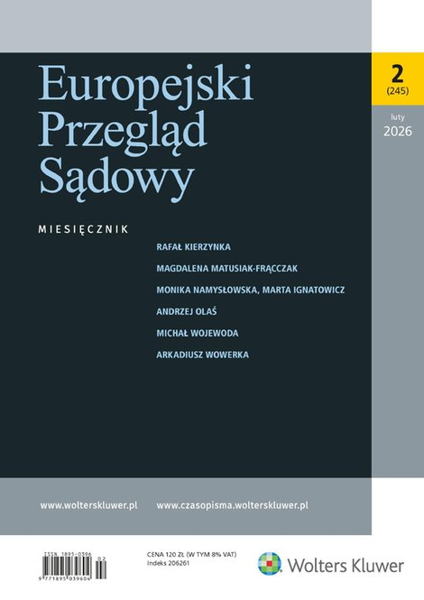 e-prasa: Europejski Przegląd Sądowy – e-wydanie – 2/2026