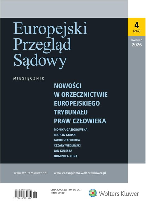 e-prasa: Europejski Przegląd Sądowy – e-wydanie – 4/2026