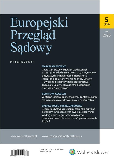 e-prasa: Europejski Przegląd Sądowy – e-wydanie – 5/2026