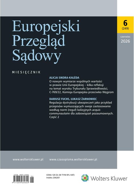 e-prasa: Europejski Przegląd Sądowy – e-wydanie – 6/2026
