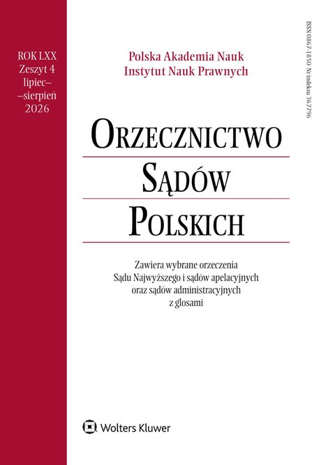 e-prasa: Orzecznictwo Sądów Polskich – e-wydanie – 4/2026