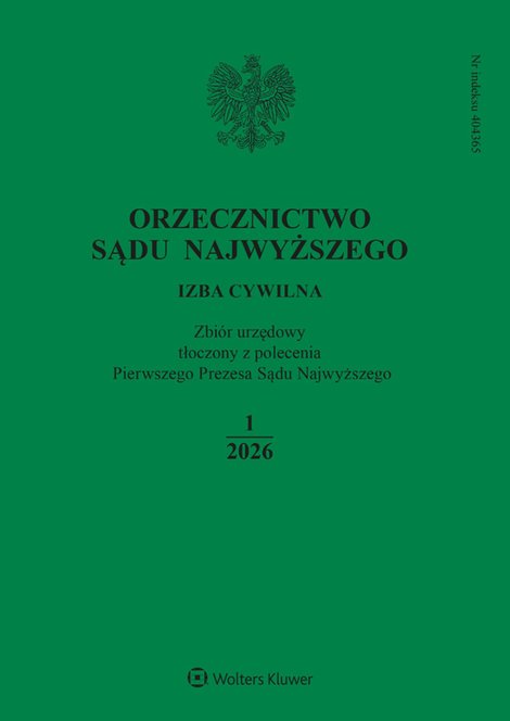 e-prasa: Orzecznictwo Sądu Najwyższego. Izba Cywilna – e-wydanie – 1/2026