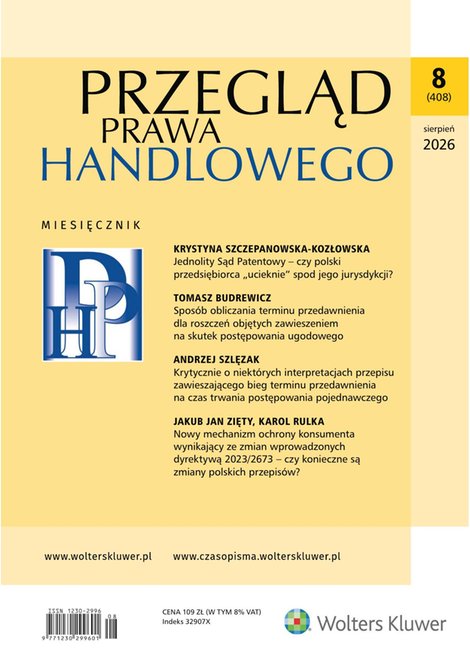 e-prasa: Przegląd Prawa Handlowego – e-wydanie – 8/2026