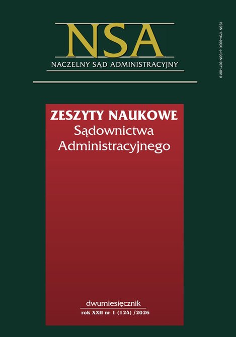 e-prasa: Zeszyty Naukowe Sądownictwa Administracyjnego – e-wydanie – 1/2026