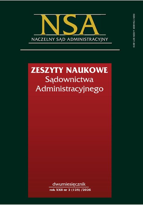 e-prasa: Zeszyty Naukowe Sądownictwa Administracyjnego – e-wydanie – 2/2026