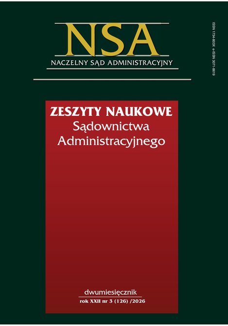 e-prasa: Zeszyty Naukowe Sądownictwa Administracyjnego – e-wydanie – 3/2026