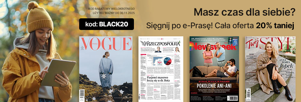 E-prasa 20% taniej; KOD:BLACK20